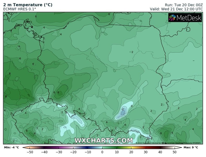 Temperatura sięgnie nawet 8 st. C