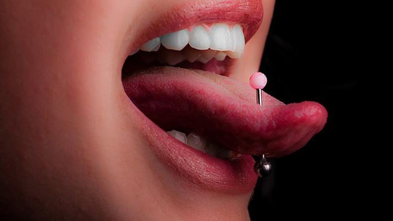 Tongue piercing can become infected and damage nerves in the tongue