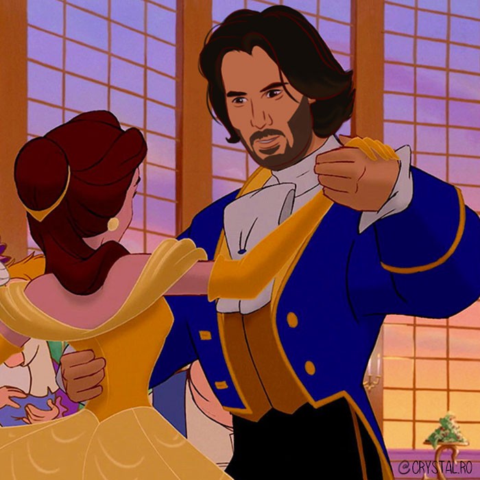 Valaki lecserélte az összes Disney herceget Keanu Reeves-re és az eredmény maga a tökély