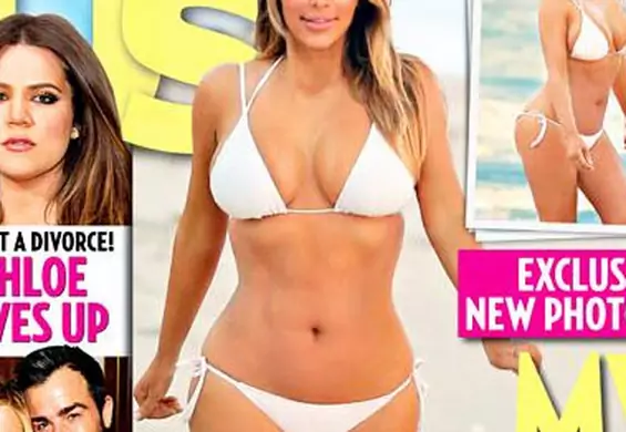 Kim Kardashian po ciąży. Jej ciało w bikini po zrzuceniu 23 kg. OKŁADKA!