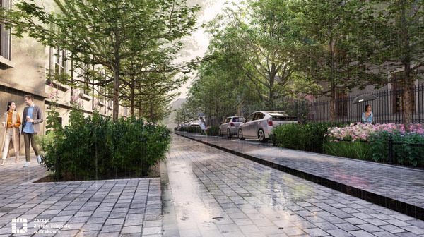 Projekt Zielona Krupnicza to przebudowa ulicy, która nadała jej zupełnie nowy charakter