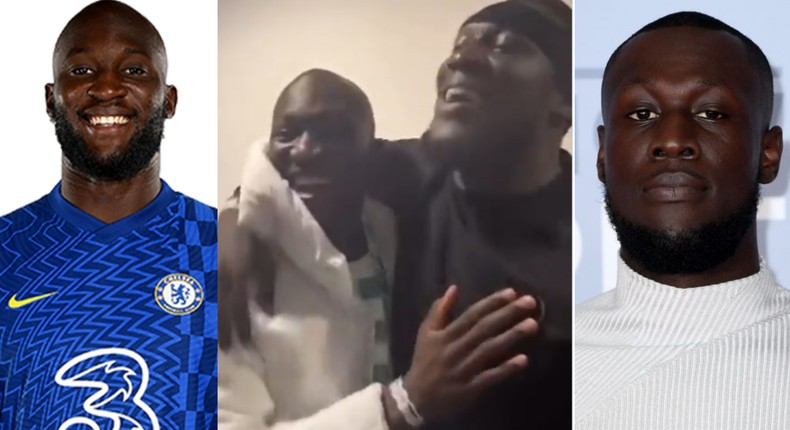 Stormzy: British-Ghanaian rapper finally meets lookalike Romelu Lukaku at Wizkid’s concert (Video)