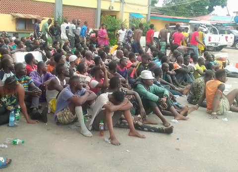 Some of the suspected hoodlums arrested by police operatives in Lagos on Sunday, November 15, 2020 (Lagos Police Command)