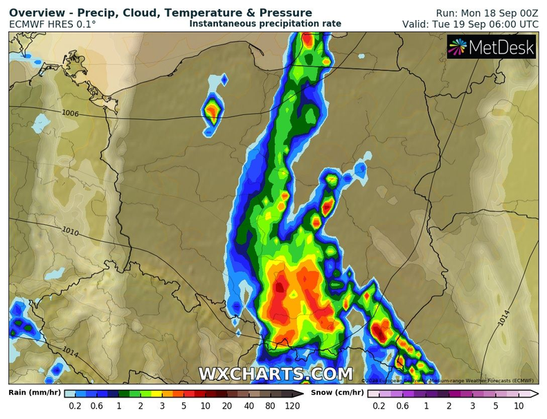 Już najbliższej nocy i jutro czekają nas burze i opady deszczu