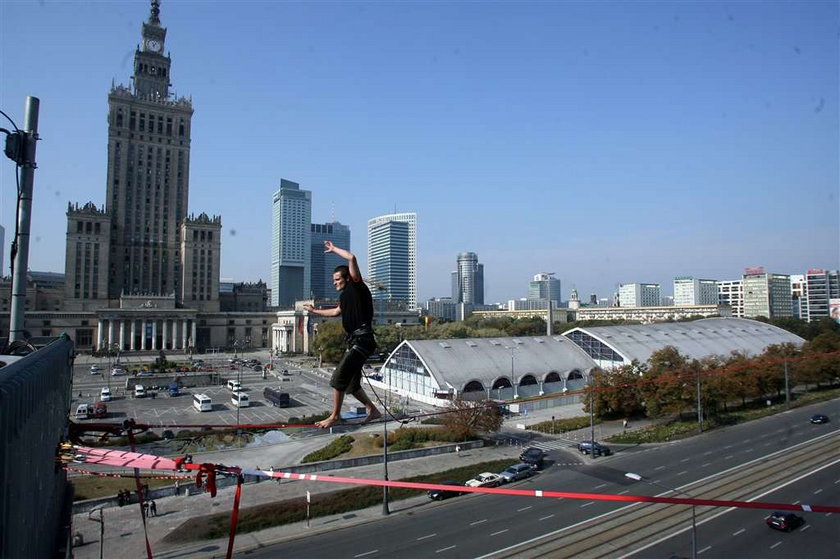 Linoskoczek w centrum Warszawy