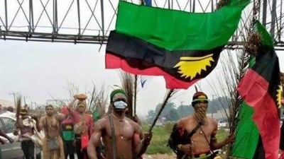 Suspected IPOB members. [Twitter/@Yeribabaa]