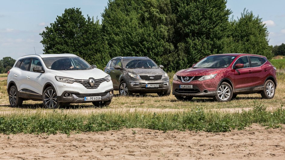 Porównanie: Kia Sportage III, Nissan Qashqai II i Renault Kadjar