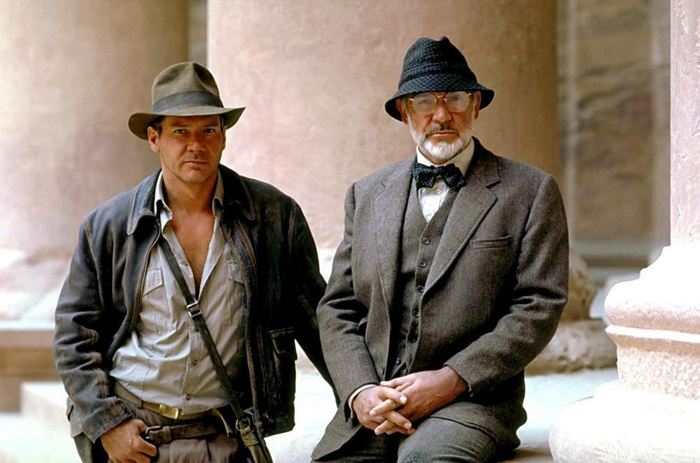 Harrison Ford i Sean Connery w filmie "Indiana Jones i ostatnia krucjata"