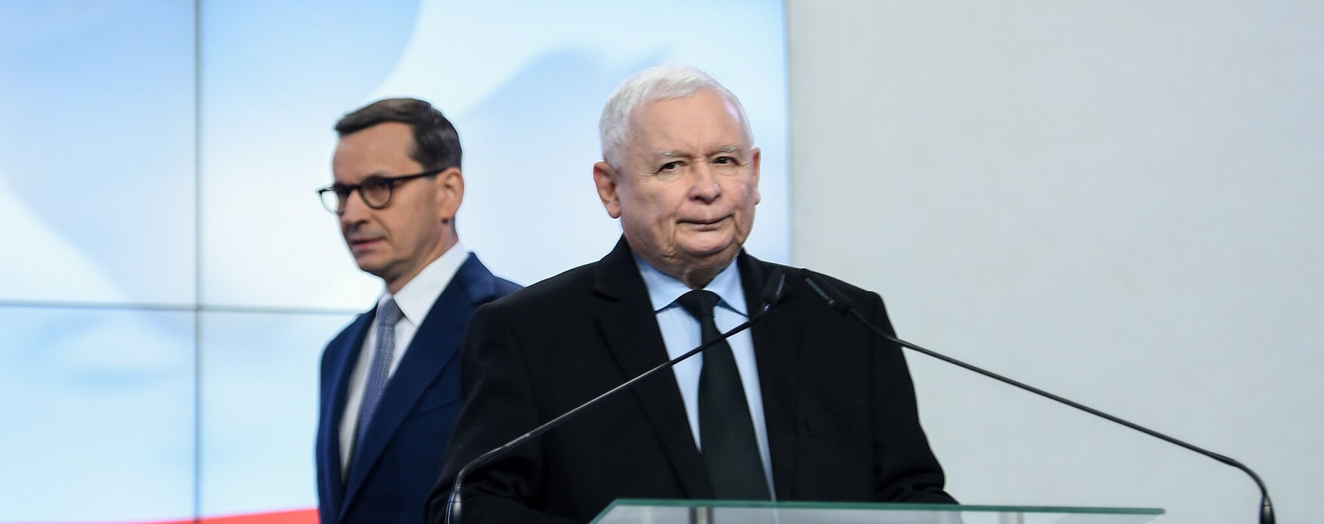 Prezes PiS Jarosław Kaczyński i premier Mateusz Morawiecki 