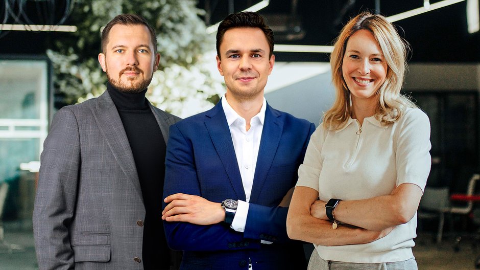 Od lewej: Krzysztof Wróblewski, CEO Contec, Konrad Krajewski, wiceprezes Biotts i Zuzanna Mikołajczyk, założycielka Know How Match