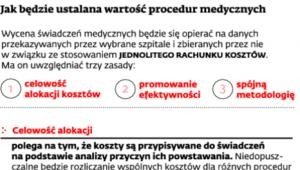 Jak będzie ustalana wartość procedur medycznych