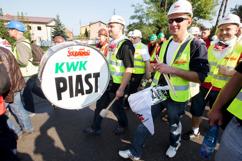 Manifestacja KWK Kazimierz-Juliusz