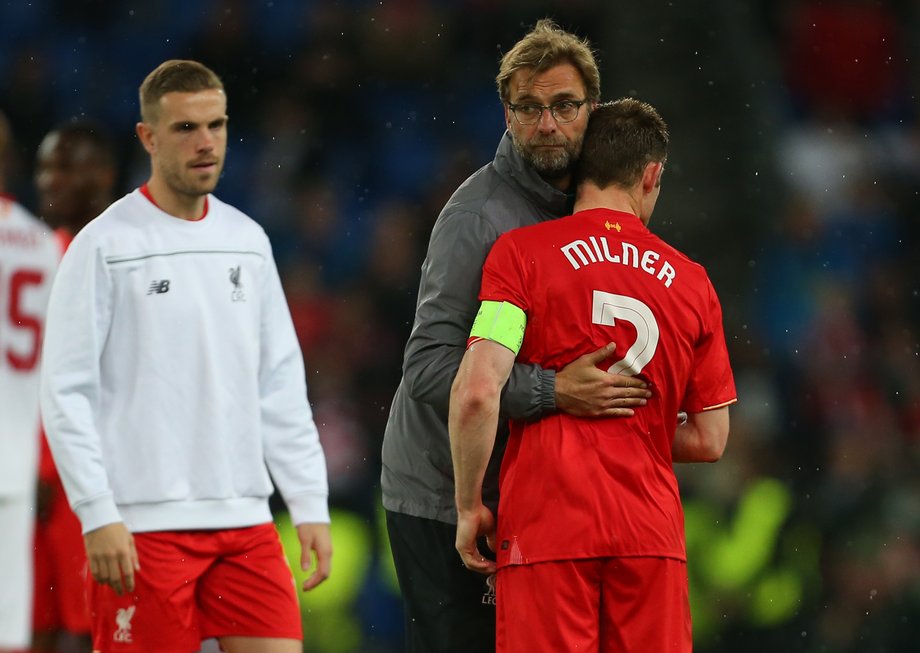 Jurgen Klopp, wieloletni trener Roberta Lewandowskiego w Borussi Dortmund. Na zdjęciu jako trener angielskiego Liverpoolu po przegranym finale Ligi Europy z Sevillą 18 maja 2016 r.