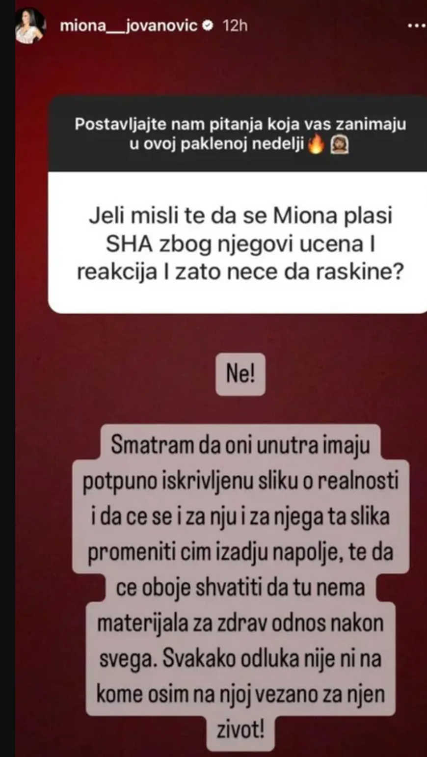 Oglasila se porodica Mione Jovanović