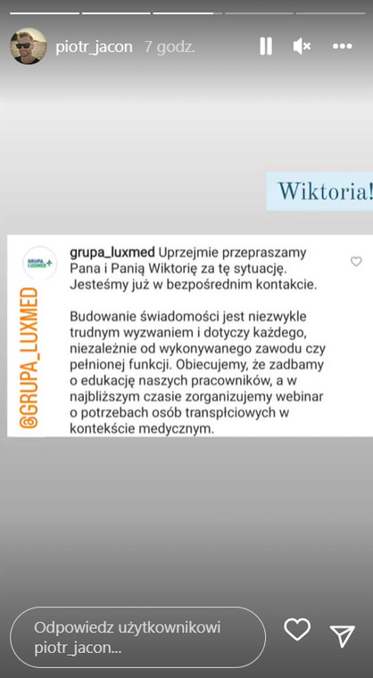 Grupa Luxmed na Instagramie