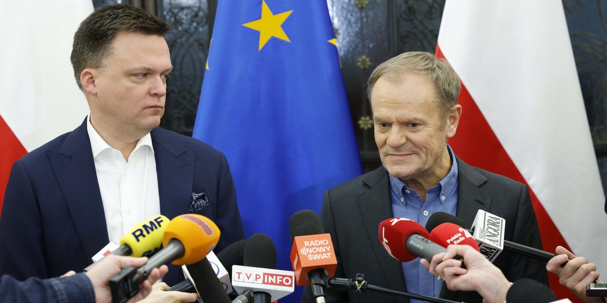 Szymon Hołownia i Donald Tusk