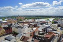 Schwerin - panorama miasta z zamkiem i jeziorami