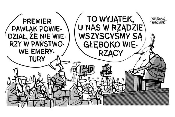 Gleboko wierzacy pawlak emerytury krzętowski