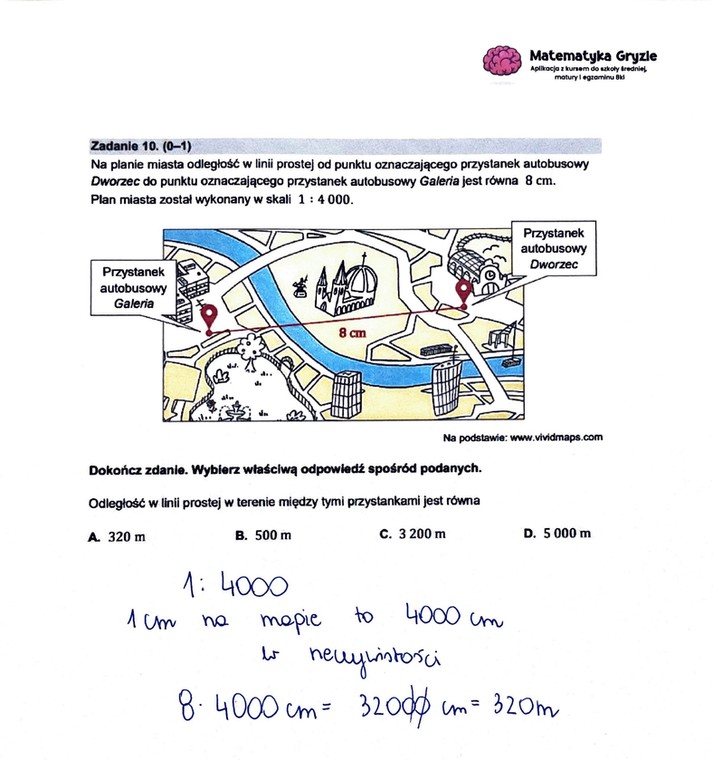 Egzamin ósmoklasisty 2023: matematyka. Zadanie nr 10