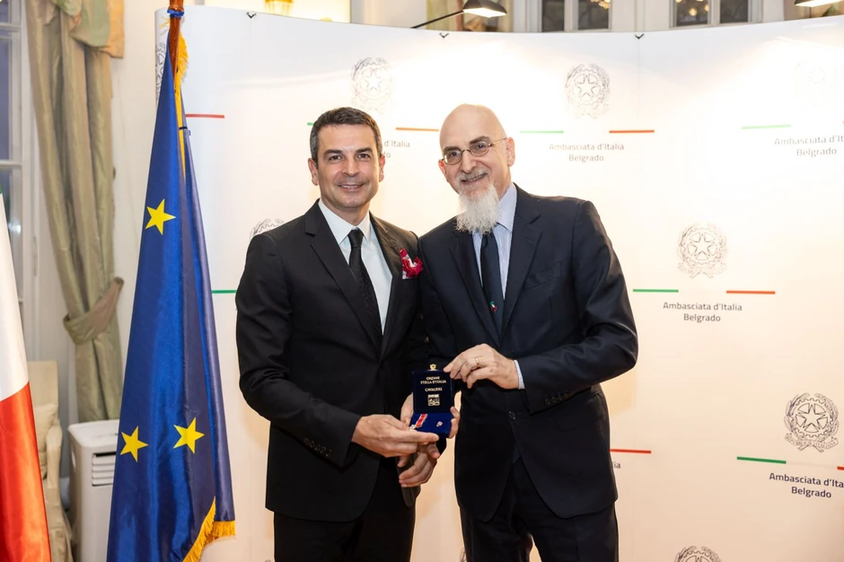 Darko Popović predsednik Izvršnog odbora Banca Intesa i Ambasador Italije Luka Gori