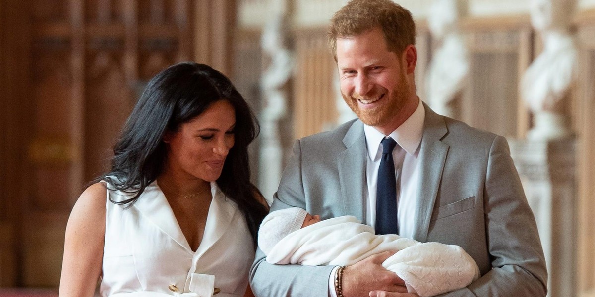 Meghan Markle, książę Harry i ich synek Archie Harrison