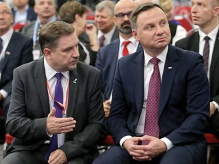 Piotr Duda, przewodniczący NSZZ „Solidarność” i Andrzej Duda, prezydent RP. Częstochowa, 25 października 2018 r.