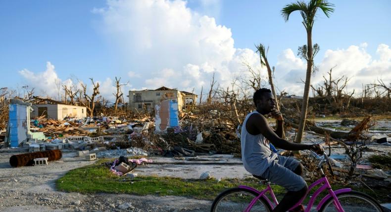 A tropical storm warning was issued for the northern Bahamas, ravaged by Hurricane Dorian