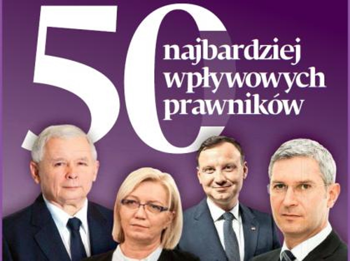 Innymi słowy, o obecności i kolejności na liście decydowały ubiegłoroczna aktywność poszczególnych osób i jej obraz w naszych oczach. Dzieje się dużo, więc już dziś, na początku 2017 r., zestawienie mogłoby wyglądać nieco inaczej. Jedni tracą wpływy, a inni zyskują... Właśnie – dzieje się na tyle dużo, że bez porównania mniejsze znaczenie przywiązywaliśmy do oficjalnego statusu danej osoby, a większe do siły, z jaką jej przekonania i działania kształtowały w 2016 r. rzeczywistość i przekładały się m.in. na konkretne rozstrzygnięcia, ustawy, rozporządzenia, a także debatę publiczną i jej efekty. Na życie społeczne w Polsce, na nasze życie. Korzystaliśmy przy tym z powszechnie dostępnych, jak i własnych informacji. Staraliśmy się poznać prawdziwych autorów najważniejszych i najciekawszych pomysłów, dostawców prawniczego „uzbrojenia” w ważnych, czasem fundamentalnych, sporach i wojnach, w których przepisy i ich interpretacje są orężem. Bywa wszak, że jedni dzierżą oręż i sprawnie się nim posługują, a inni go wykuwają. Ci drudzy nierzadko pozostają w cieniu. Niektórych, ale pewnie nie wszystkich, udało nam się w rankingu przedstawić. Niektóre postaci i ich pozycja w zestawieniu nikogo nie zdziwią. Inne mogą zaskakiwać. Jeśli chodzi o pierwsze miejsce, niespodzianki nie ma. Ponownie zajął je prezes Prawa i Sprawiedliwości Jarosław Kaczyński. I chyba moglibyśmy nawet specjalnie tego nie uzasadniać. Nie ma innej osoby, a prawnika tym bardziej, która w większym stopniu nadawałaby ton i rytm życiu publicznemu w Polsce. A dalej? Są m.in. sędziowie Trybunału Konstytucyjnego, bohaterowie afer reprywatyzacyjnych, prawnicy obsadzeni w roli polityków (bo polityków obsadzonych w roli prawników z formalnych względów nie mogliśmy wziąć pod uwagę) itd., itd. Po prostu dalej też jest ciekawie... Krzysztof Jedlak, Redaktor naczelny DGP KLIKNIJ NA ZDJĘCIE I PRZEJDŹ DO RANKINGU