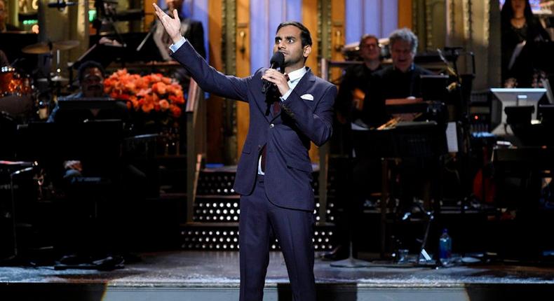 Aziz Ansari hosts Saturday Night Live on January 21.