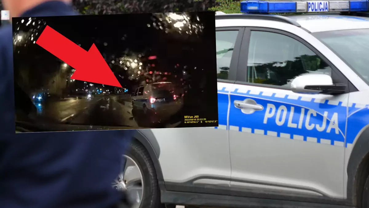 Sugeruje, że policja chciała "wymusić" na nim złamanie przepisów [WIDEO] (fot. screen: Youtube/darekzahraj)