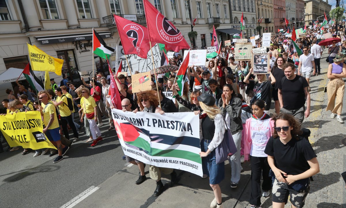 Marsz Dla Palestyny w stolicy. Protestujący chcą zawieszenia współpracy z Izraelem