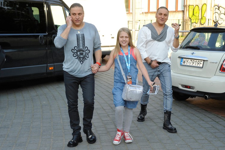 Paweł Golec z córką Mają na festiwalu w Opolu