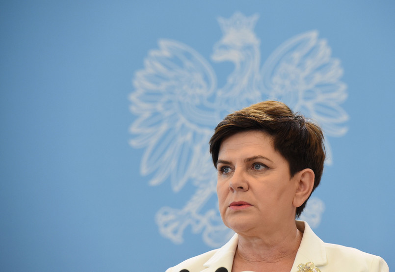 Premier Beata Szydło podczas konferencji prasowej po posiedzeniu rządu.