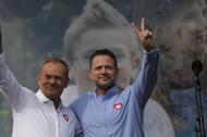 Donald Tusk i Rafał Trzaskowski na Marszu Miliona Serc