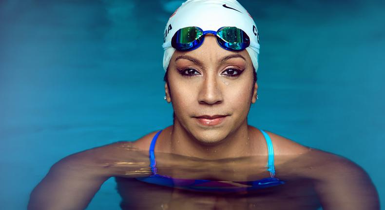 Maritza McClendon, médaillée d'argent aux Jeux olympiques de 2004 et première femme noire à faire partie de l'équipe olympique américaine de natation.