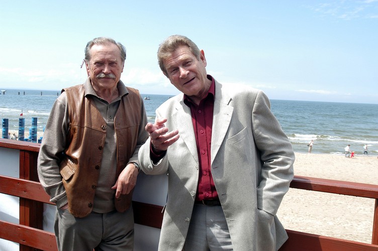 Emil Karewicz i Stanisław Mikulski w Międzyzdrojach – lipiec 2004