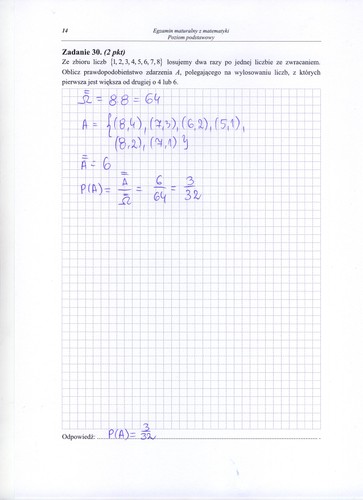 Matura 2014 z matematyki - rozwiązania