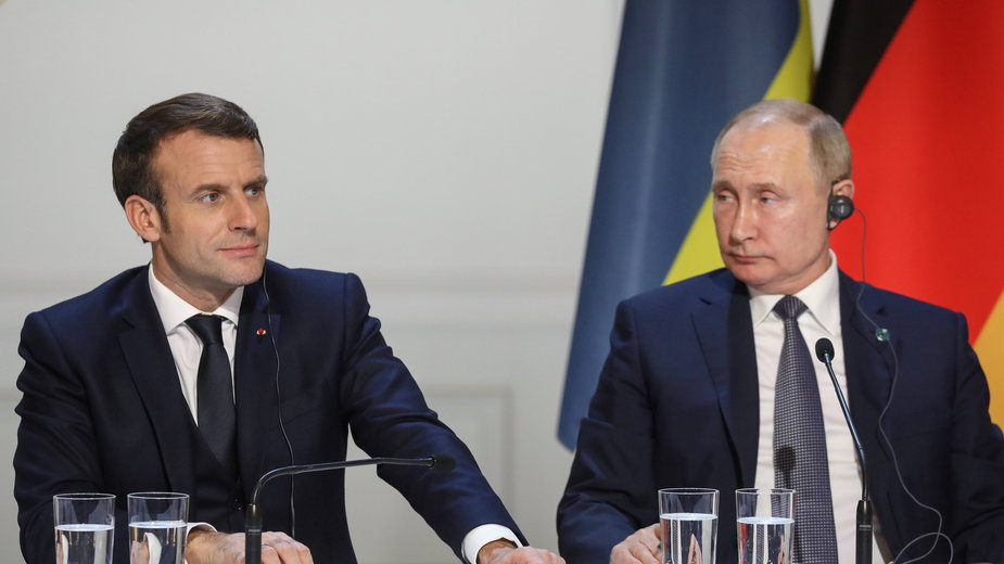 Emmanuel Macron i Władimir Putin, 2019 r.