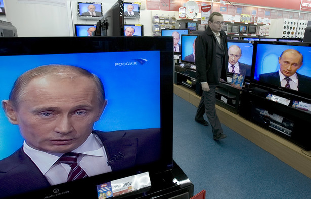 Na ekranie telewizora - Wladimir Putin