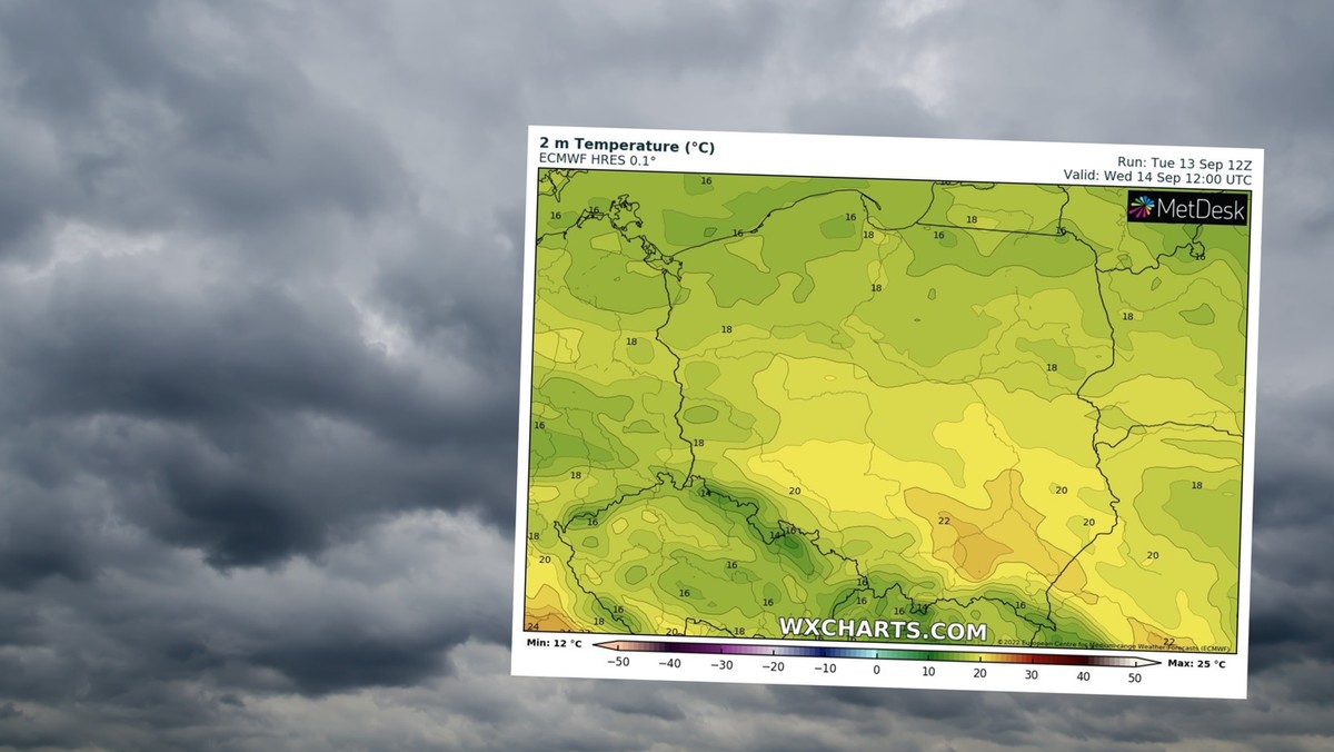 Pogoda na środę, 14 września. Idzie front. Aura w części kraju się załamie