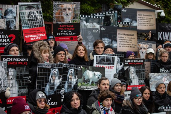 Protest przed domem Jarosława Kaczyńskiego