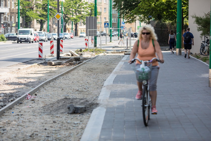 Budują ścieżkę rowerową na ul. Grunwaldzkiej