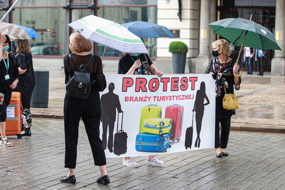 Protest pracowników branży turystycznej