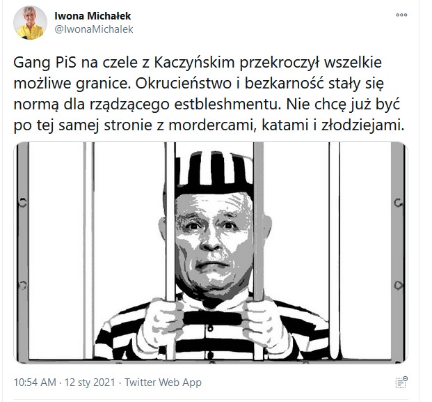 Wpis na profilu wiceminister rozwoju Iwony Michałek