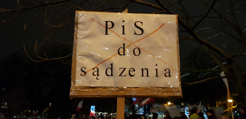 Transparenty w Warszawie