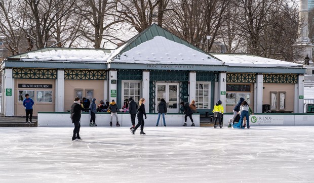 Žena na klizanju - ilustracija