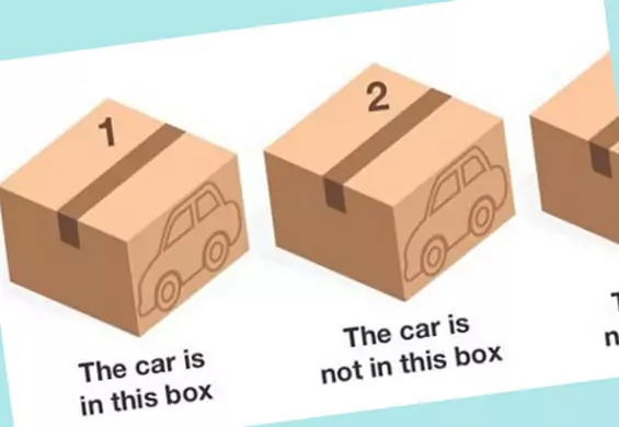 W którym pudełku znajduje się samochód? Tylko co trzeci internauta umie rozwiązać tę zagadkę
