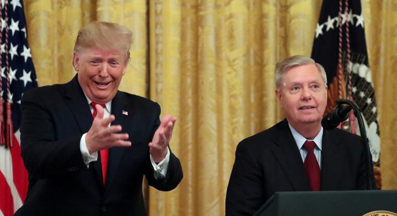 U.S. President Donald Trump and Sen. Lindsey Graham.REUTERS/Jonathan Ernst