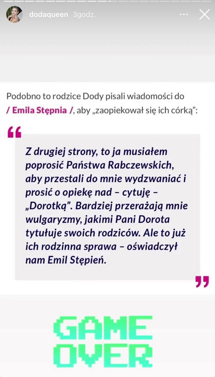 Doda na Instagramie w ostrych słowach zwróciła się do byłego partnera