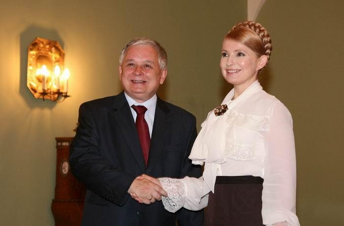 Lech Kaczyński i Julia Tymoszenko, lipiec 2008 r.